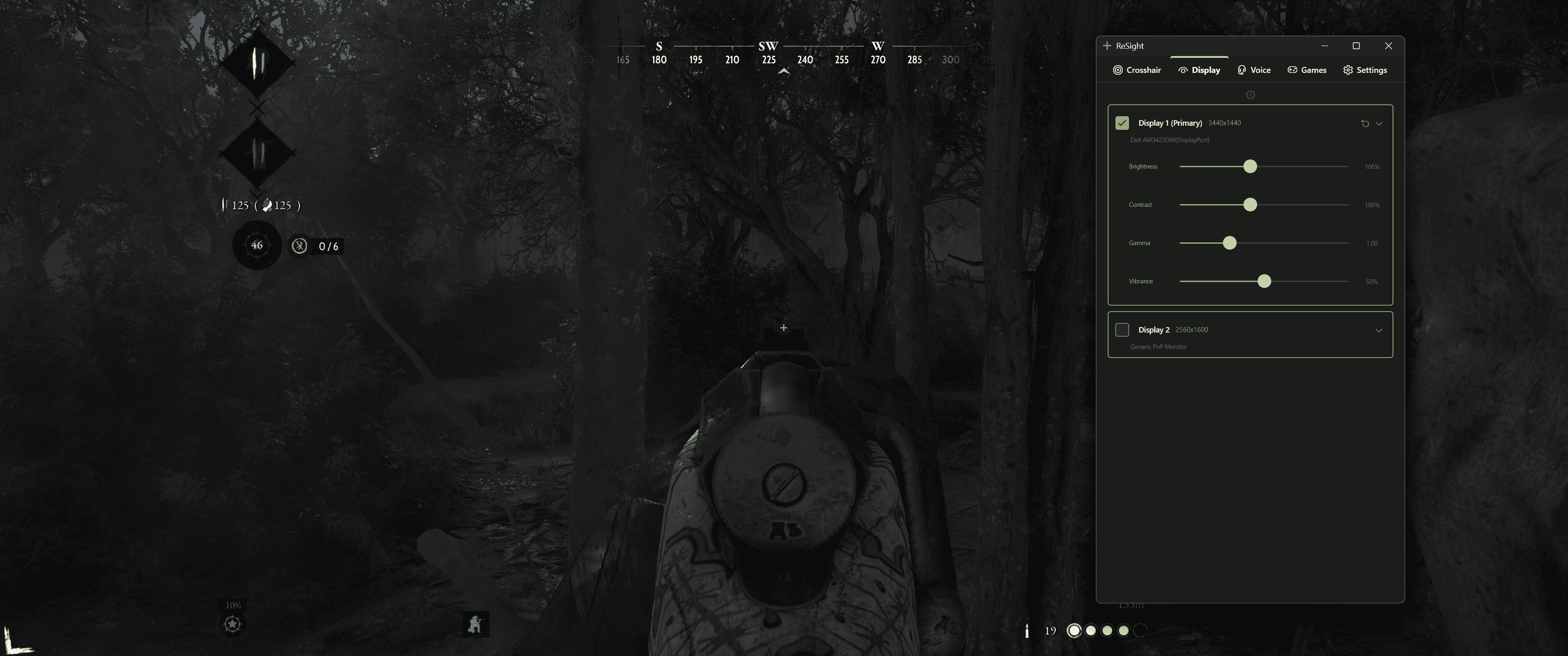 Hunt: Showdown gameplay without ReSight - showing difficulty seeing in dark areas