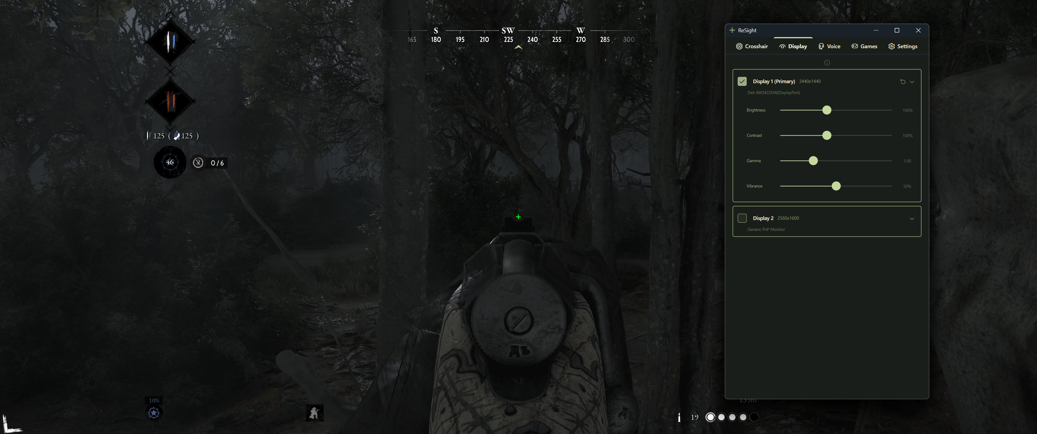 Hunt: Showdown gameplay without ReSight - showing difficulty seeing in dark areas
